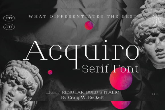 Acquiro Family: Elegant Serif Font
