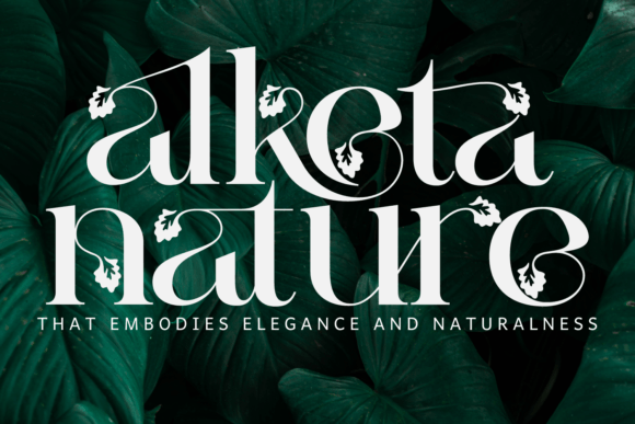 Alketa Nature: A Floral Serif Font
