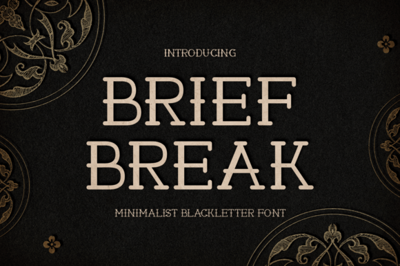 Brief Break Font for Editorial Design