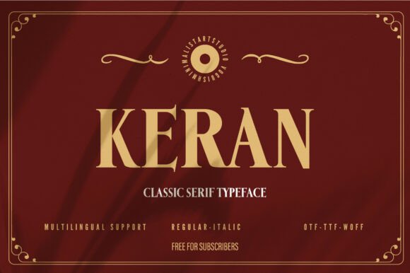 Keran: A Classic Serif Font for Elegant Design