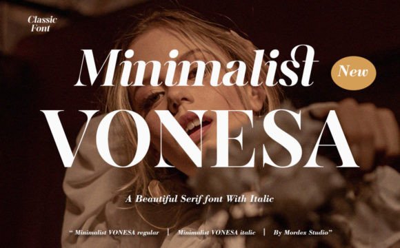 Minimalist Vonesa: The Serif Font for Scroll-Stopping Designs
