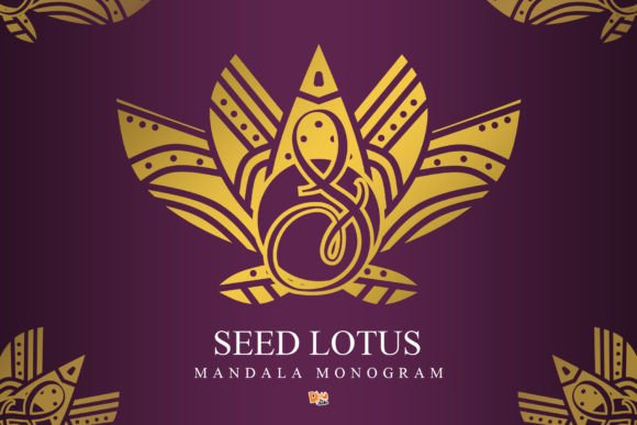 Seed Lotus Mandala: A Decorative Font for Elegant Branding