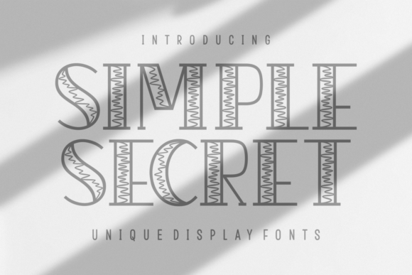 Simple Secret: A Decorative Typeface for Digital Branding